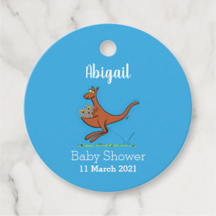 Étiquettes Cadeau Illustration de dessin animé Cute kangaroo et koal