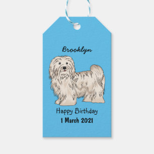 Étiquettes-cadeau Illustration de dessin de chien de Havan