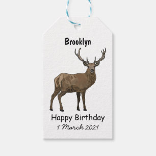 Étiquettes-cadeau Illustration de dessin sur le cerf