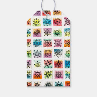 Étiquettes-cadeau Illustration de formes de cercles abstraits