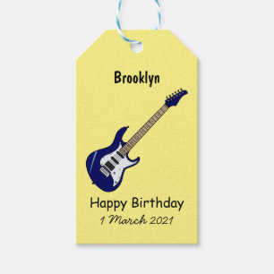 Étiquettes-cadeau Illustration de guitare électrique