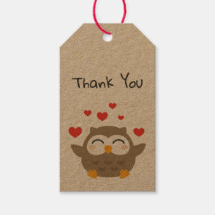 Étiquettes-cadeau Illustration de I Owl You