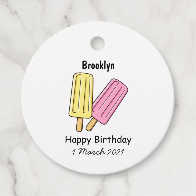 Étiquettes Cadeau Illustration de Ice pop (Devant)