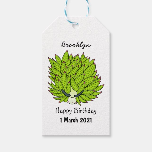 Étiquettes-cadeau Illustration de la feuille de limon (Devant)