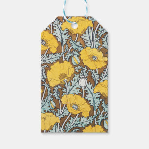 Étiquettes-cadeau Illustration de l'art du pavot Flower Nouveau