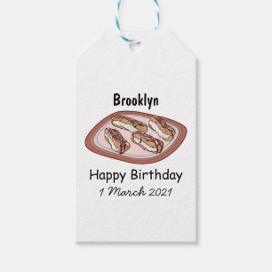 Étiquettes-cadeau Illustration de l'éclair de chocolat