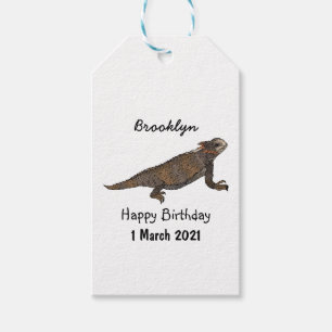 Étiquettes-cadeau Illustration de lézard à cornes de Regal
