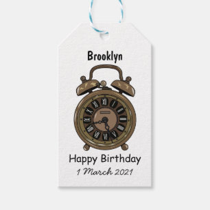 Étiquettes-cadeau Illustration de l'horloge d'alarme