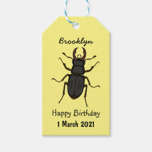 Étiquettes-cadeau Illustration de l'insecte du dendroctone du pin
