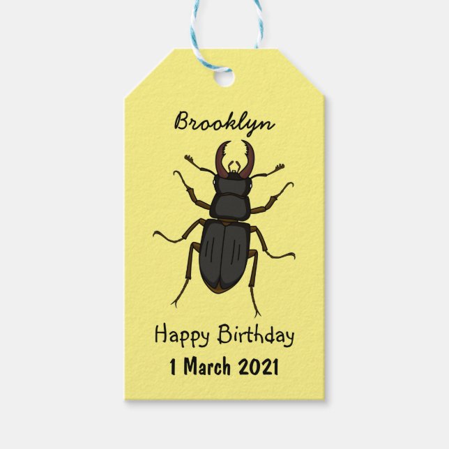Étiquettes-cadeau Illustration de l'insecte du dendroctone du pin (Devant)