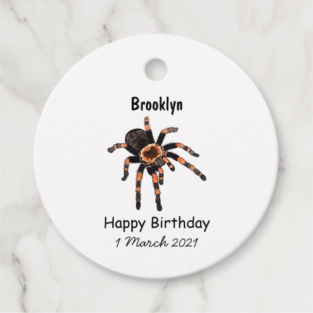 Étiquettes Cadeau Illustration de Tarantula (Devant)