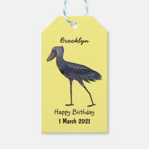 Étiquettes-cadeau Illustration d'oiseau de cordonnier