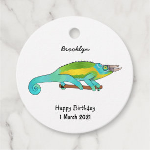Étiquettes Cadeau Illustration du caméléon de Jackson