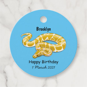 Étiquettes Cadeau Illustration du serpent python birman