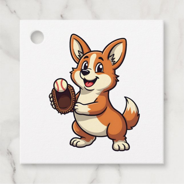 Étiquettes Cadeau Illustration vectorielle de dessin animé de base-b (Devant)