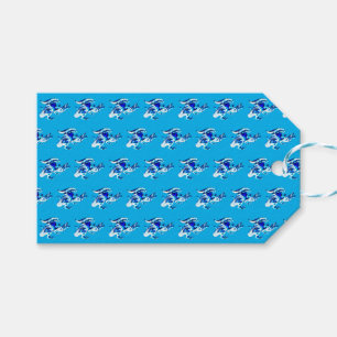 Étiquettes-cadeau Imaginaire bleu givre bleu Dragon bleu