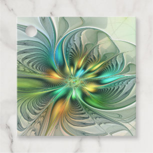Étiquettes Cadeau Imaginaire coloré Moderne Fleur Abstraite Personna