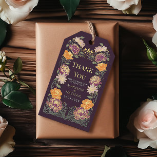 Étiquettes-cadeau Imaginaire Enchantée Jardin Floral Mariage Merci