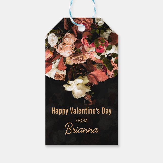 Étiquettes-cadeau "Imaginaire floral d'automne" (Devant)