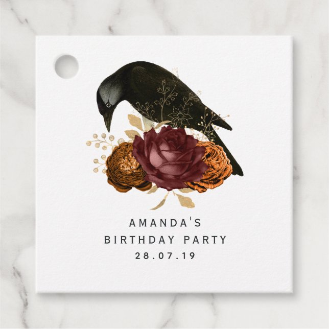 Étiquettes Cadeau Imaginaire gothique Grunge Ravenwood (Devant)