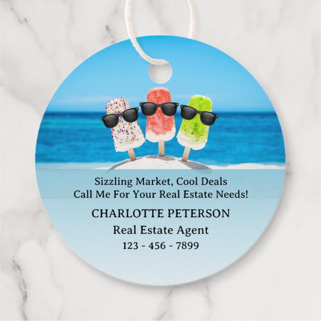 Étiquettes Cadeau Immobilier Summer Pop By (Dos)