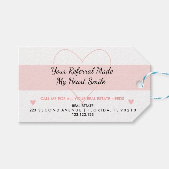Étiquettes-cadeau Immobilier Votre Référence M'A Fait Sourire Le Coe (Devant (Horizontal))