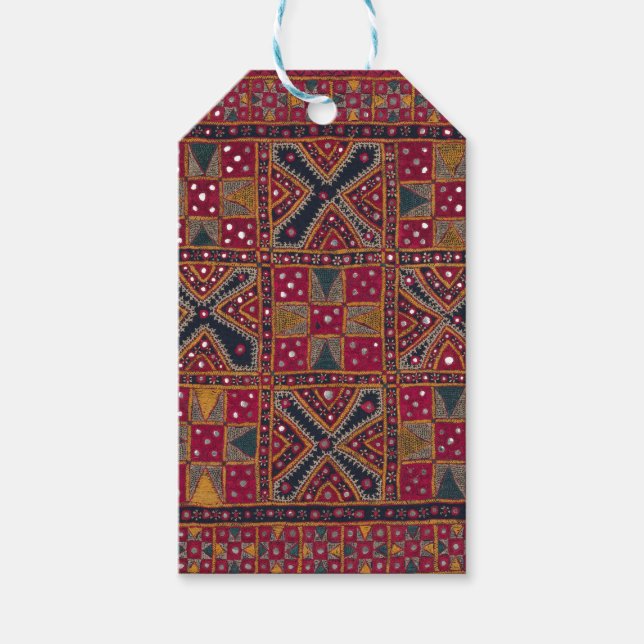 Étiquettes-cadeau Impression d'art décoratif indien (Devant)