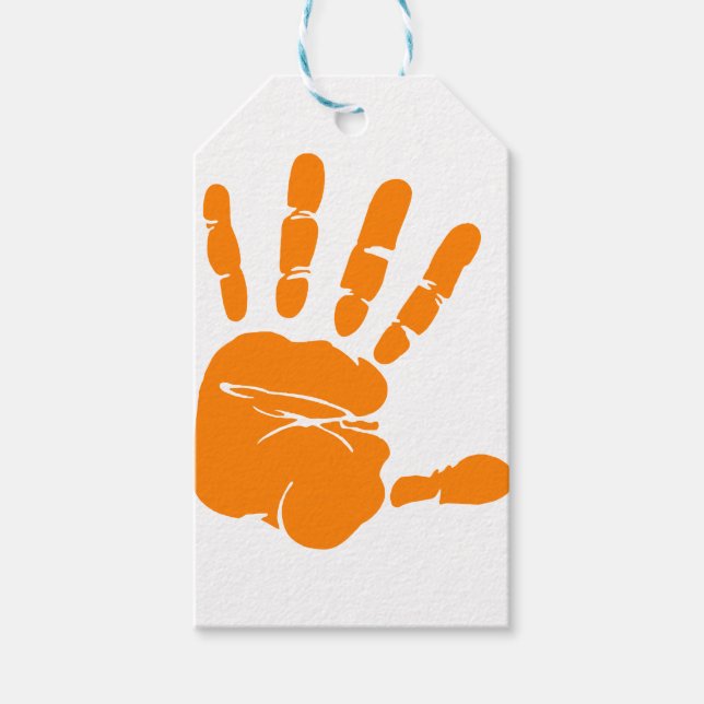 Étiquettes-cadeau Impression de la main (Devant)
