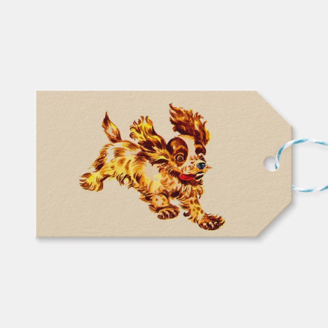 Étiquettes-cadeau impression pour chien (Devant (Horizontal))
