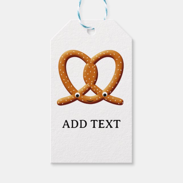 Étiquettes-cadeau Imprimantes de dessin Cute Pretzel (Devant)