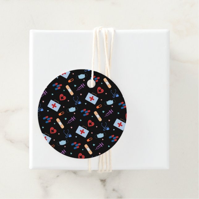 Étiquettes Cadeau Infirmière de la RN Étudiante en soins infirmiers  (En situation)