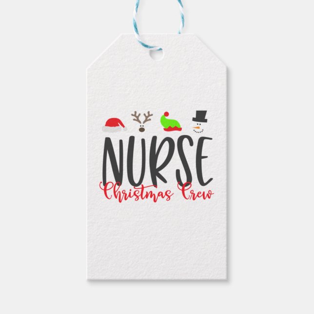Étiquettes-cadeau Infirmière de Noël2 (Devant)