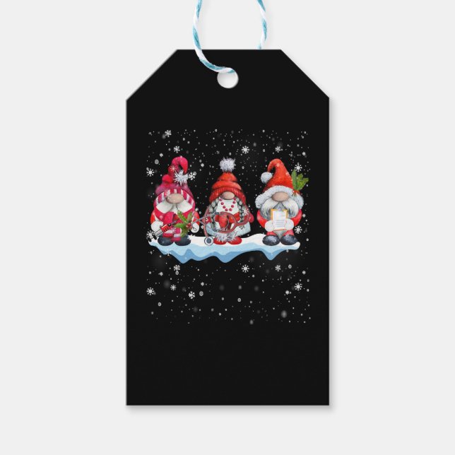 Étiquettes-cadeau Infirmière de Noël Gnomes Phlebotomie (Devant)