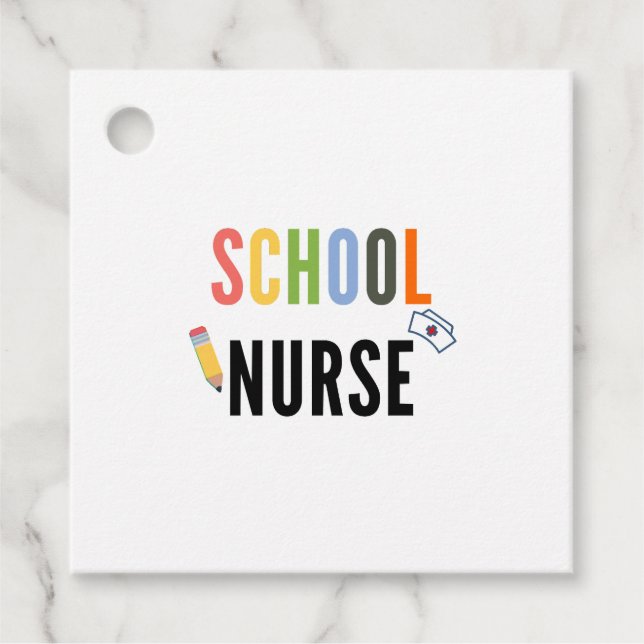 Étiquettes Cadeau Infirmière scolaire (Devant)