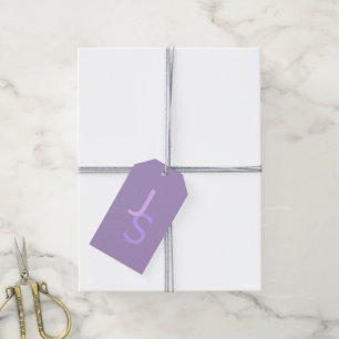 Étiquettes-cadeau Initiales chevauchantes modernes monogrammées Vi