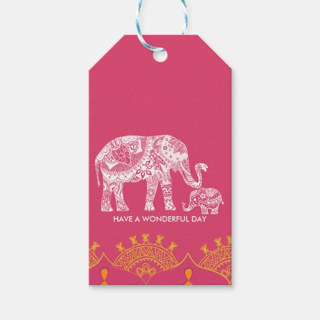 Étiquettes-cadeau Inspiration indienne (Devant)