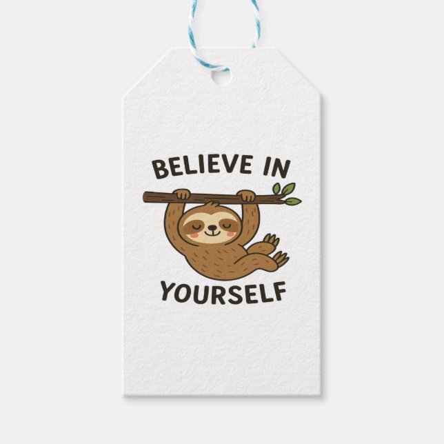 Étiquettes-cadeau Inspirer Citation "Croyez en vous" Imprimer (Devant)