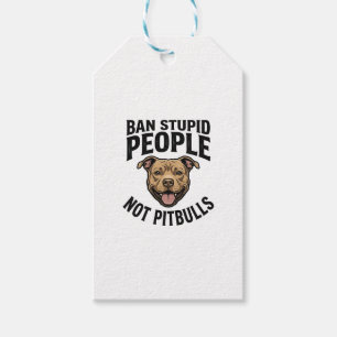 Étiquettes-cadeau Interdire les gens stupides pas les Pitbulls Vinta