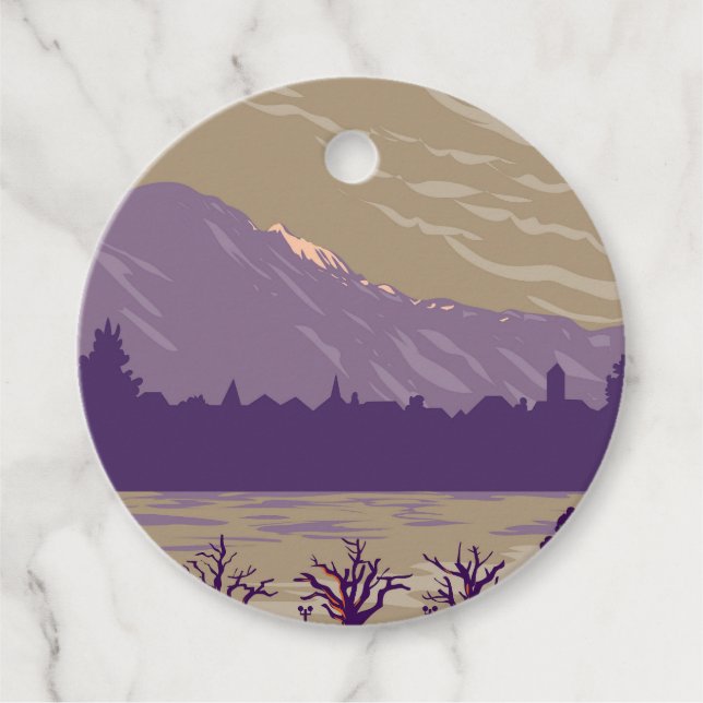 Étiquettes Cadeau Interlaken Suisse (Devant)