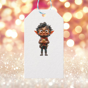 Étiquettes-cadeau Inventeur Noël Elf Blanc Tags cadeaux