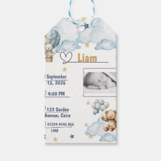 Étiquettes-cadeau Invitation à la baby shower