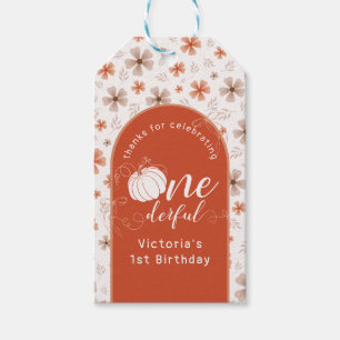 ÉTIQUETTES-CADEAU INVITATION D'ANNIVERSAIRE FLEURS DE CITROUILLE À R