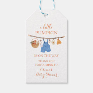 Étiquettes-cadeau Invitation pour une Baby Shower Automne Bébé Citro