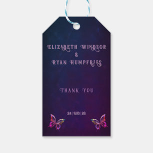 Étiquettes-cadeau Invitations élégantes Mauve et Gold Wedding