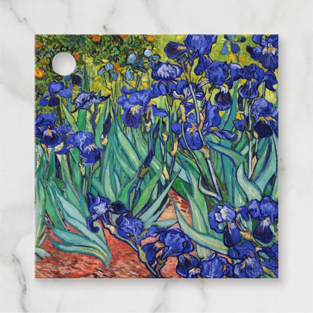 Étiquettes Cadeau Irises par Vincent van Gogh (Devant)