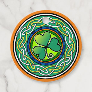 Étiquettes Cadeau Irish shamrock