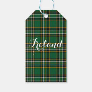 Étiquettes-cadeau Irlandais Tartan Plaid Personnalisé
