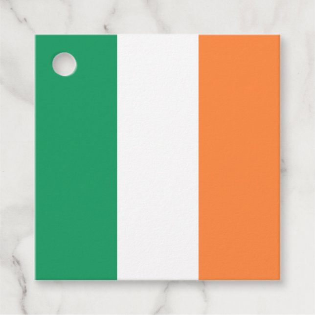 Étiquettes Cadeau Irlande National Flag, standard irlandais, bannièr (Devant)