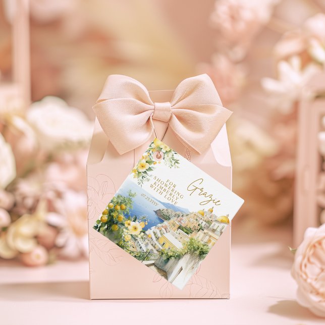 Étiquettes Cadeau Italie méditerranéenne Positano Fête de mariage it (Créateur téléchargé)