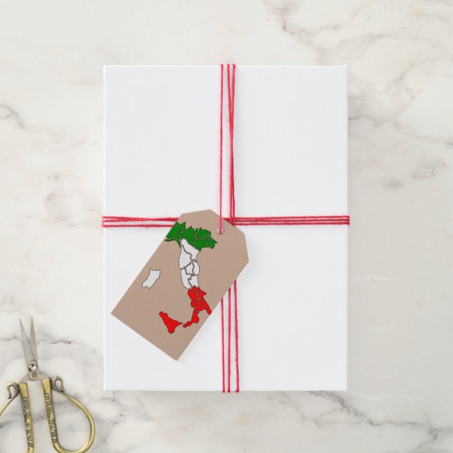 Étiquettes-cadeau Italien Italie Drapeau Patriotique Service honorif (Avec de la ficelle)